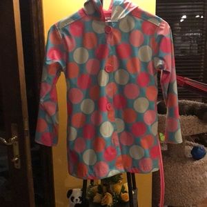 Girls rain jacket, polka dot